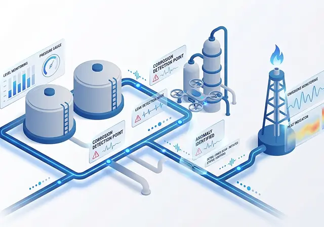 Oil & Gas AI inspection for pipeline corrosion and refinery compliance