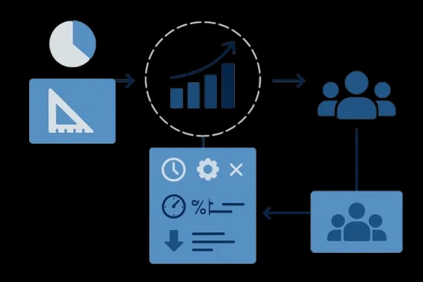 Measure, iterate, and expand illustration