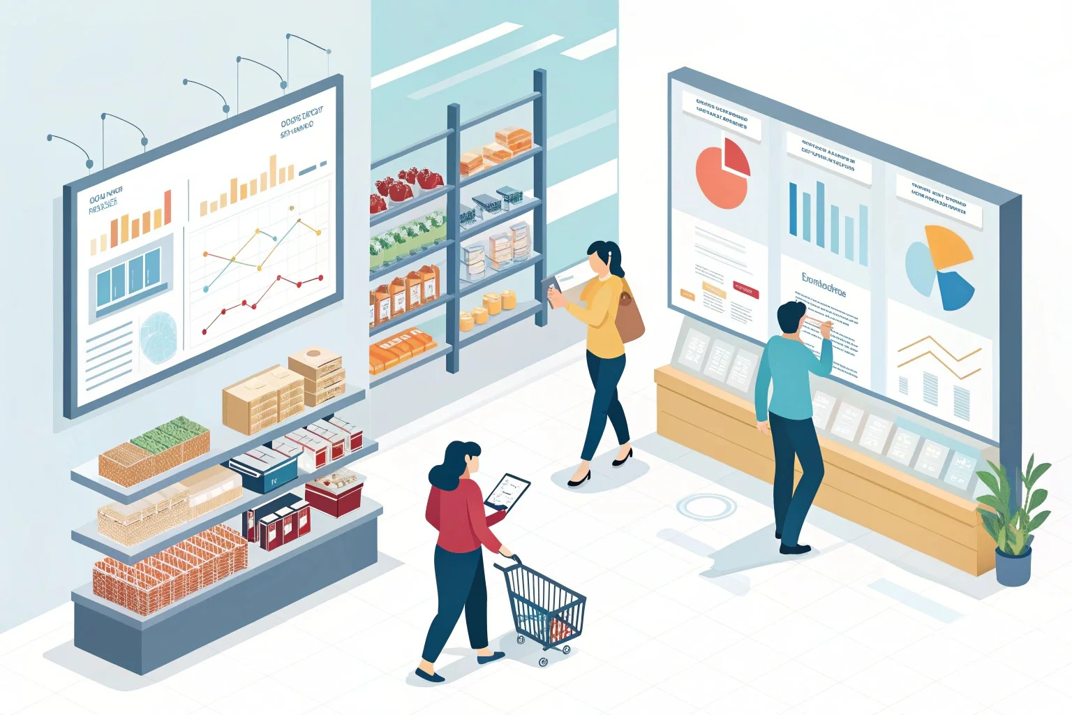 AI people counting in retail stores to monitor foot traffic and improve customer experience.