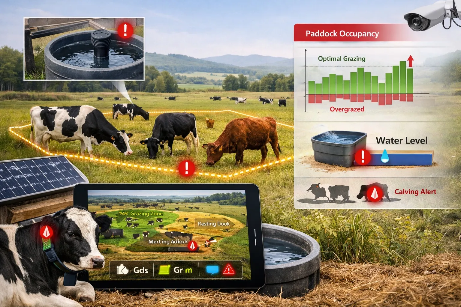 Virtual pasture geofencing and grazing management system