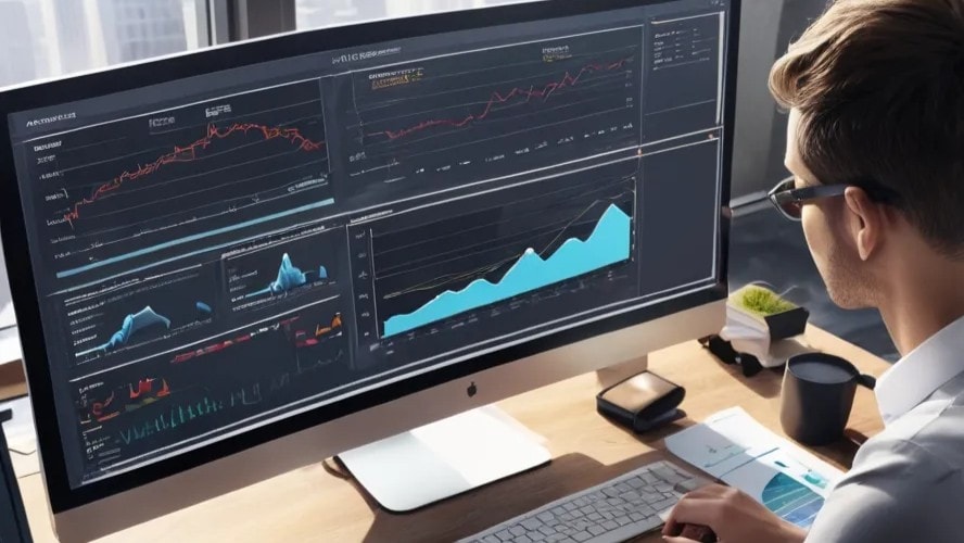 Industrial control room with real-time monitoring dashboards displaying IoT sensor data for asset health tracking.