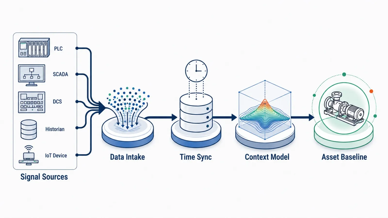 Closed-loop workflow from automated CMMS work order creation through technician resolution back into model retraining.