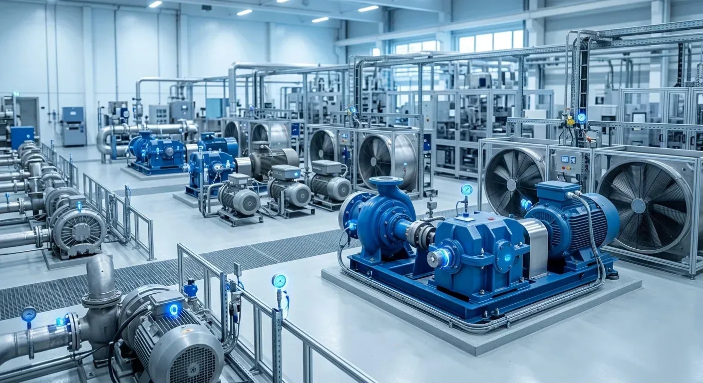 Banner showing predictive maintenance powered by AI, IoT sensors, and real-time analytics to prevent equipment failures and reduce operational costs.