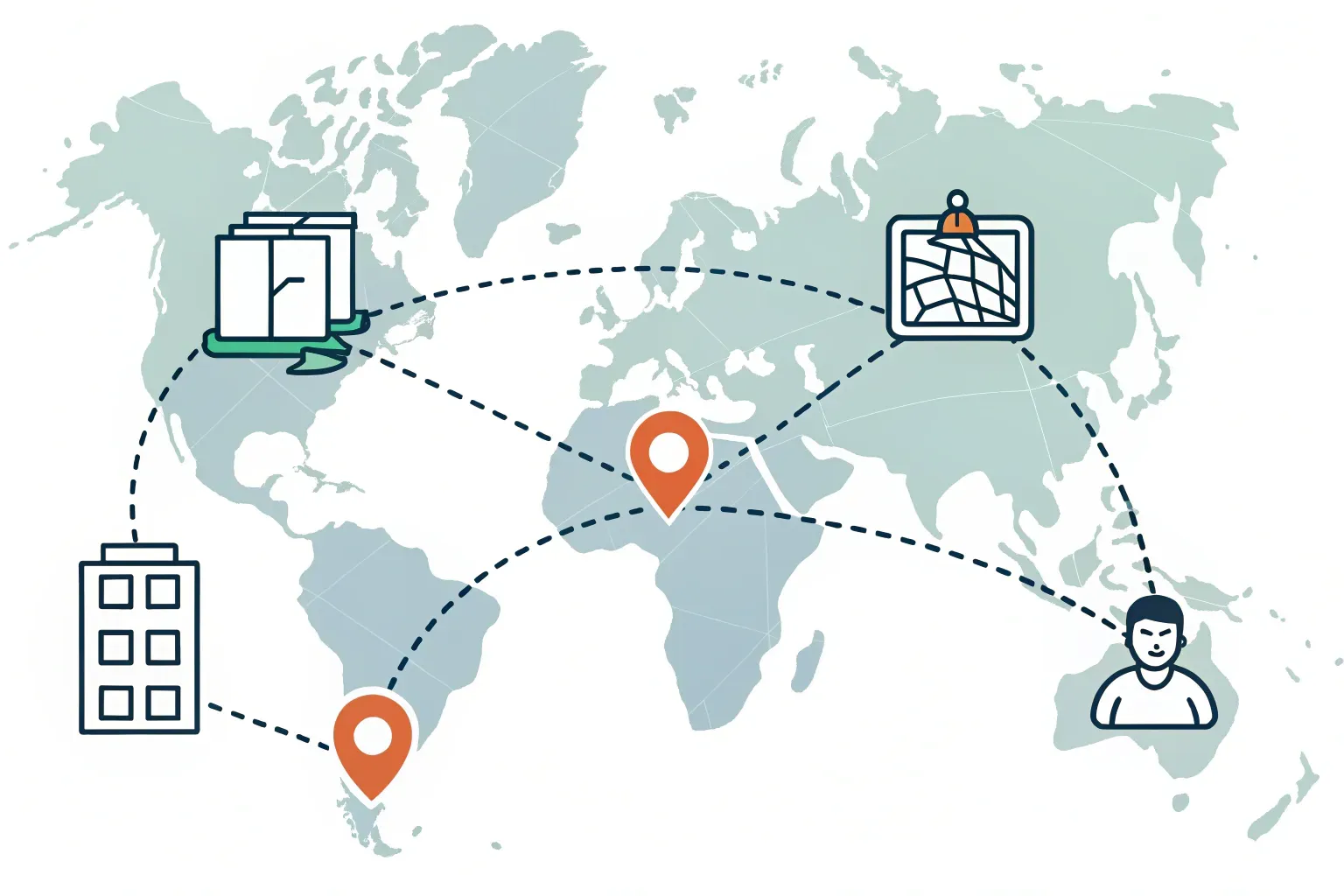 Geo-linked workflows icon