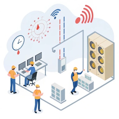 Image of heat stress monitoring dashboard displaying WBGT index values and activity-adjusted thermal alerts for worker safety