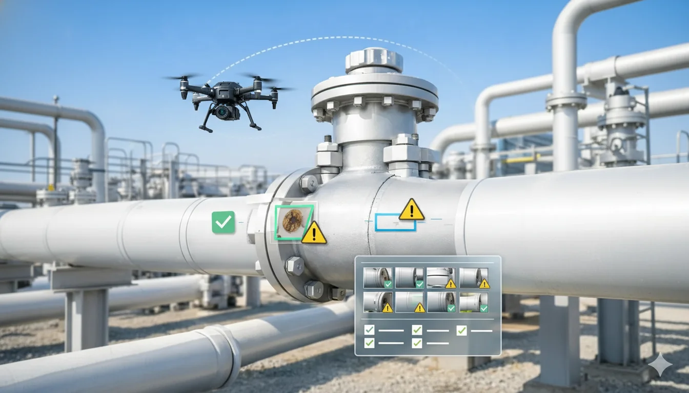 Drone infrastructure inspection view