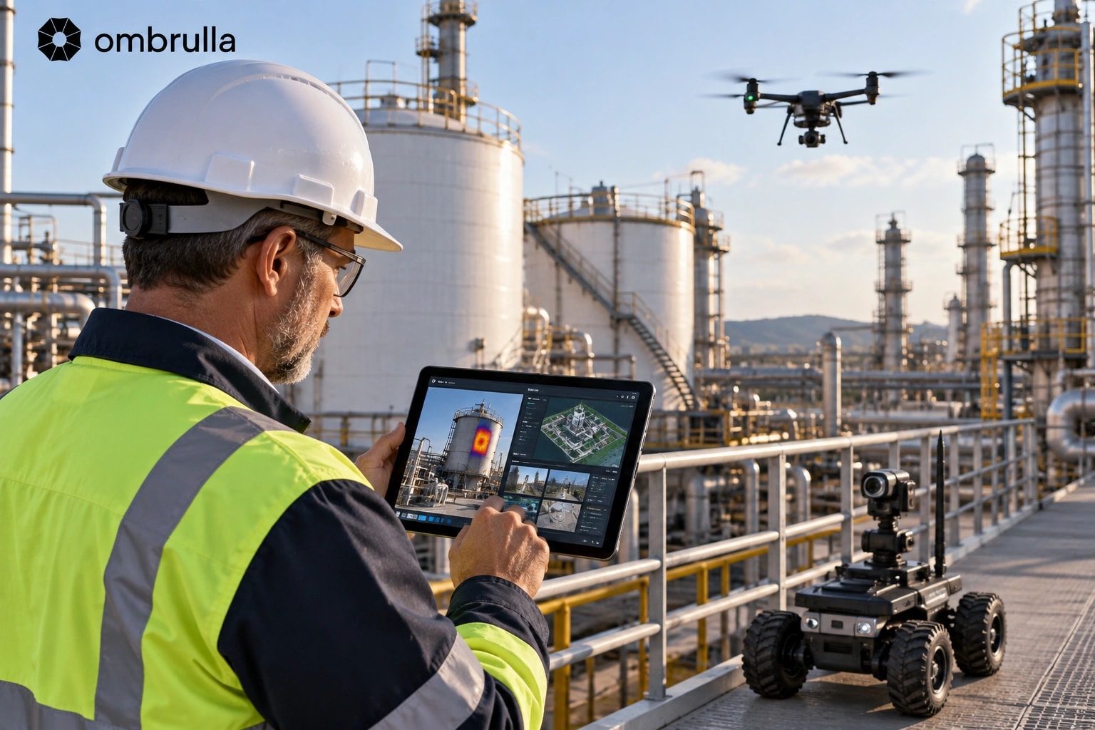 AI Infrastructure Inspection Devices including aerial drones, ground rovers, and mobile platforms for comprehensive facility monitoring