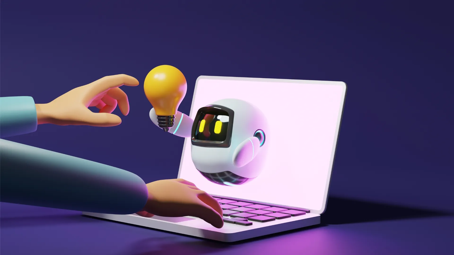 Generative AI transformation visualization showing creative applications in content creation, design, and innovation across industries