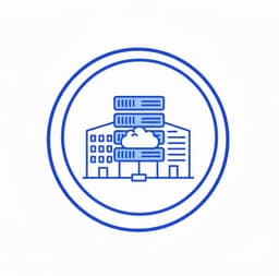 Private cloud and on-premise deployment icon