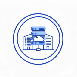 Private cloud and on-premise deployment icon