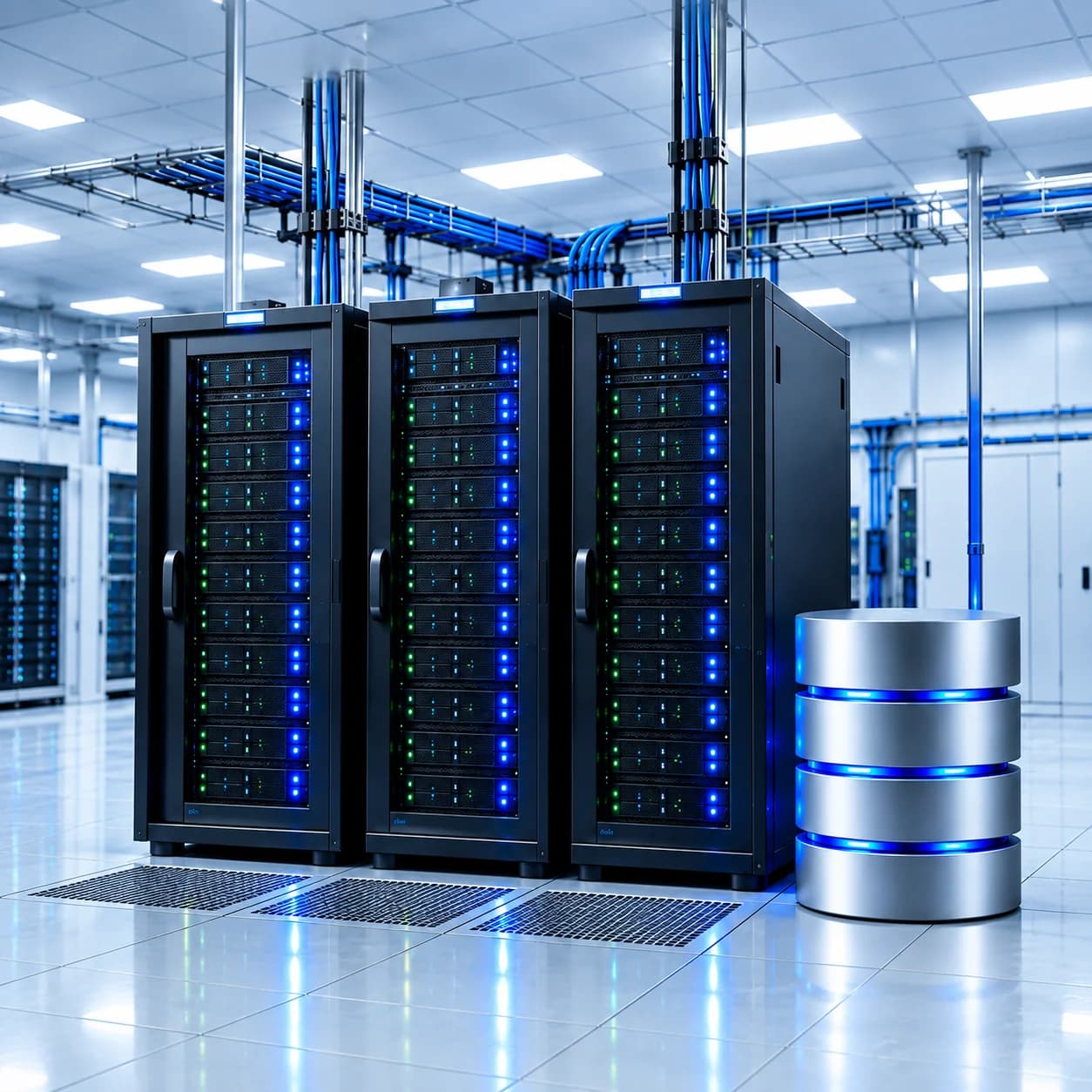 Hybrid AI visual inspection deployment combining edge processing with centralised AI infrastructure.
