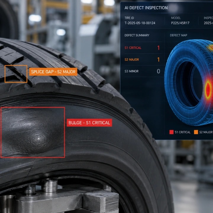 Watch AI Inferencing real-time defect detection interface