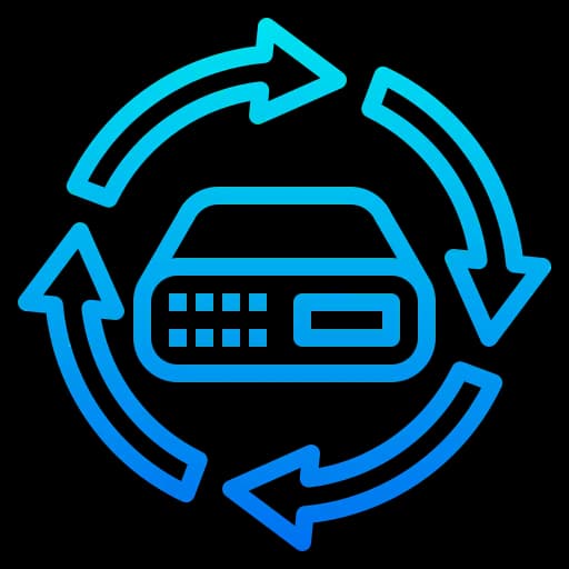 Icon of Closed-loop workflows connecting AI-driven alerts to EAM and CMMS for automated, feedback-enhanced maintenance.