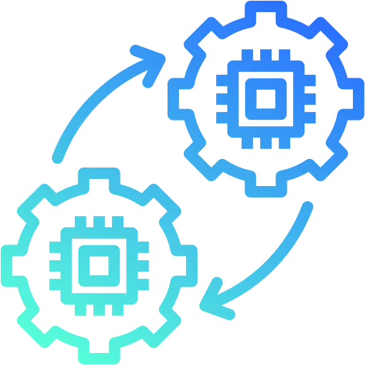Icon of Digital twins capturing real-time operational context to improve diagnostics and maintenance prioritization.