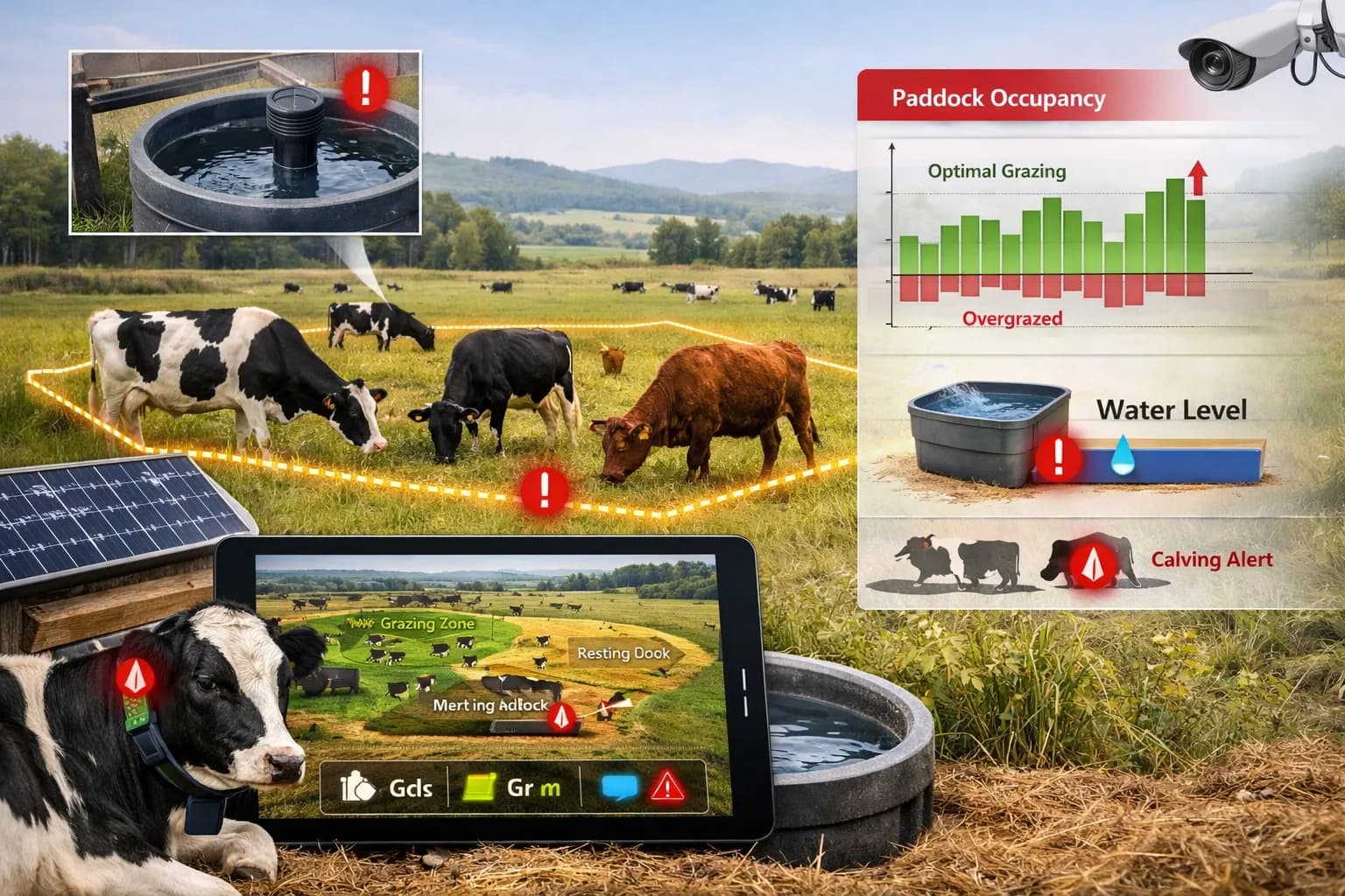 Virtual pasture geofencing and grazing management system