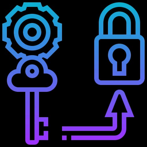 Illustration of secure AI infrastructure with SSO, RBAC, encrypted data, VPC connections, and immutable audit logs ensuring protection.