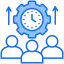Icon representing AI people tracking for queue management and dwell time analysis.